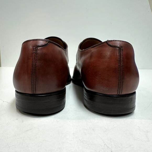 GOOD VTG Edward Green Monk Strap Burgundy Calf Medallion Toe Made in England 9 main image 14